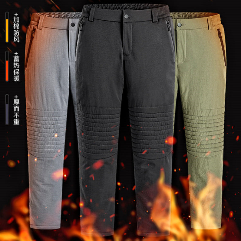 Lambswool Cotton Pants Men's Winter Thicken Thermal Cold-resistant Casual